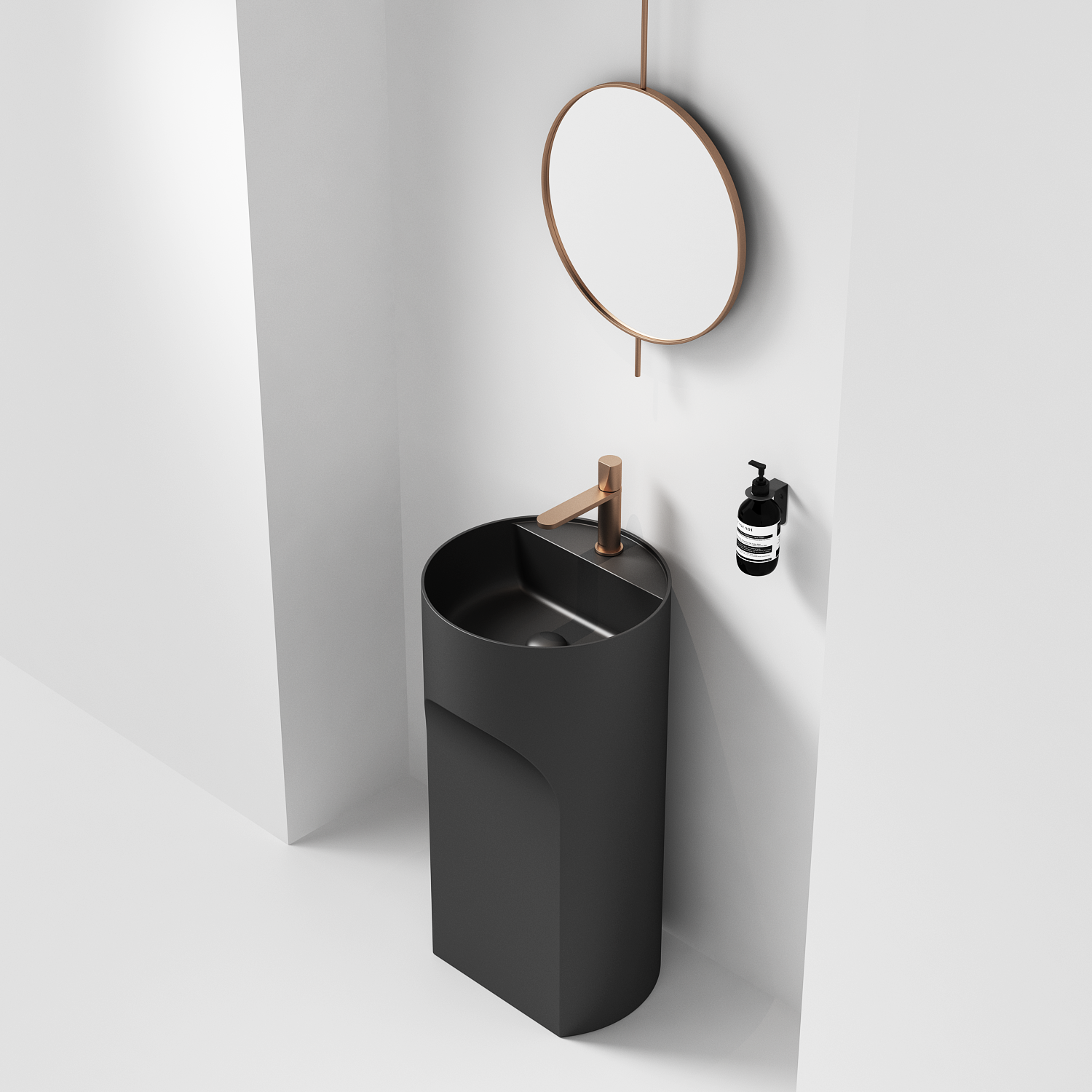 Unique Freestanding Pedestal Basin with Taphole 450mm - CSB90B