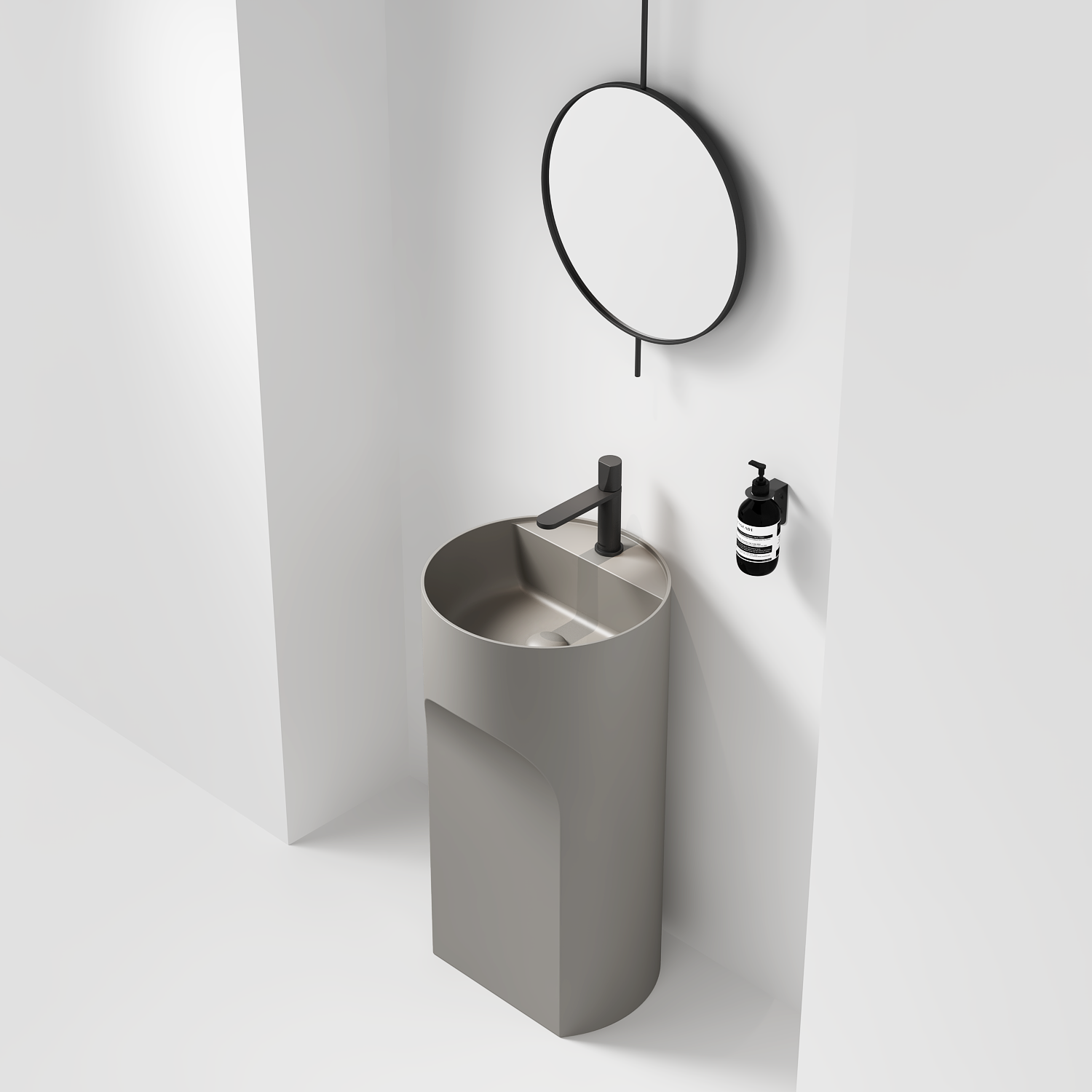 Unique Freestanding Pedestal Basin with Taphole 450mm - CSB90B
