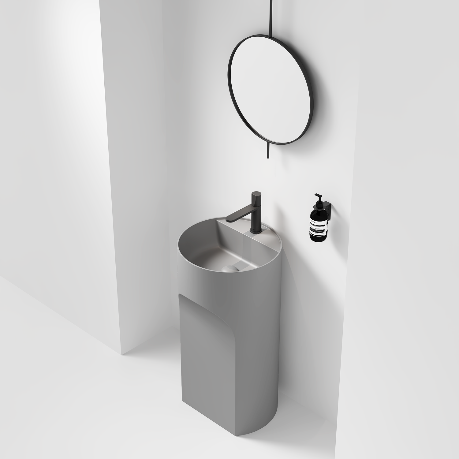 Unique Freestanding Pedestal Basin with Taphole 450mm - CSB90B