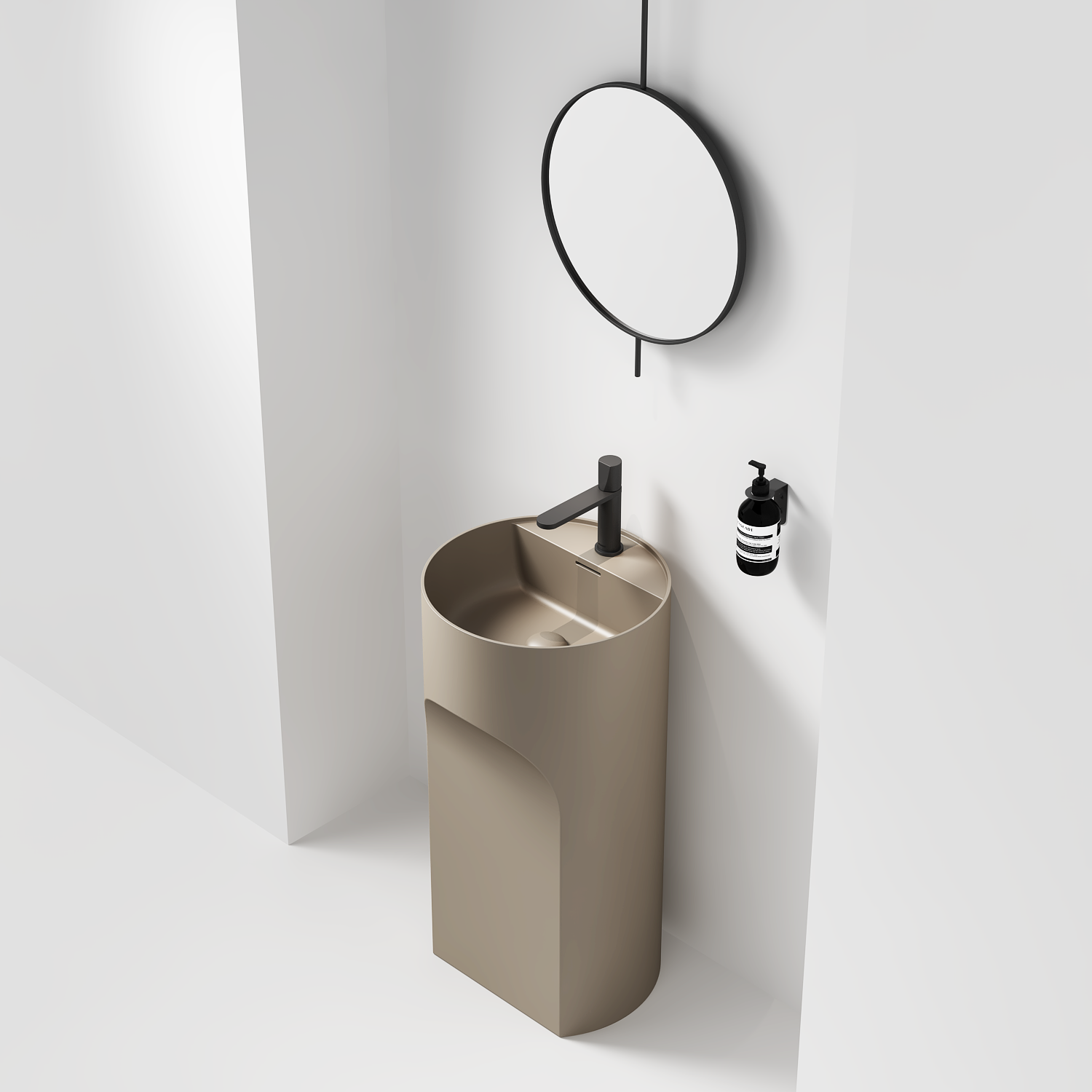 Unique Freestanding Pedestal Basin with Taphole 450mm - CSB90B