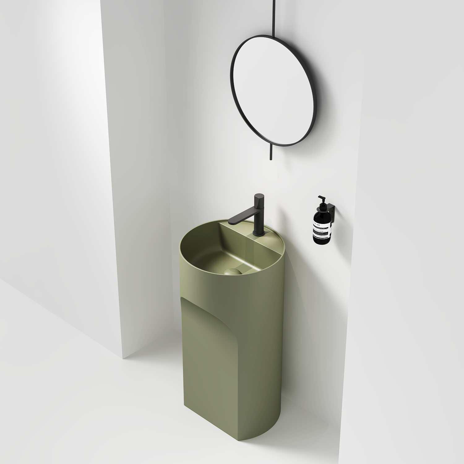 Unique Freestanding Pedestal Basin with Taphole 450mm - CSB90B