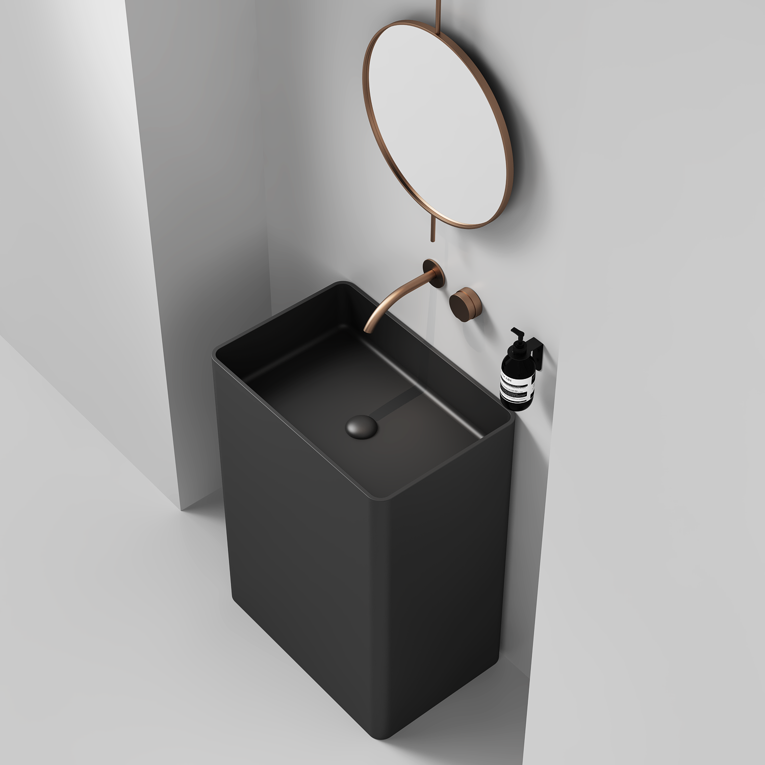 Large Rectangle Pedestal Basin 600mm - CSB94- 600