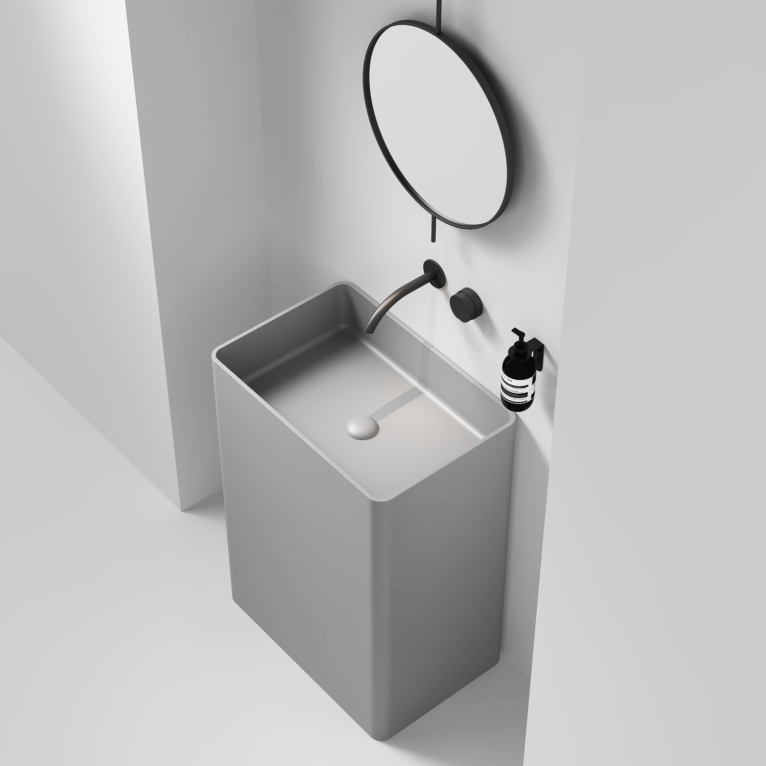 Large Rectangle Pedestal Basin 600mm - CSB94- 600