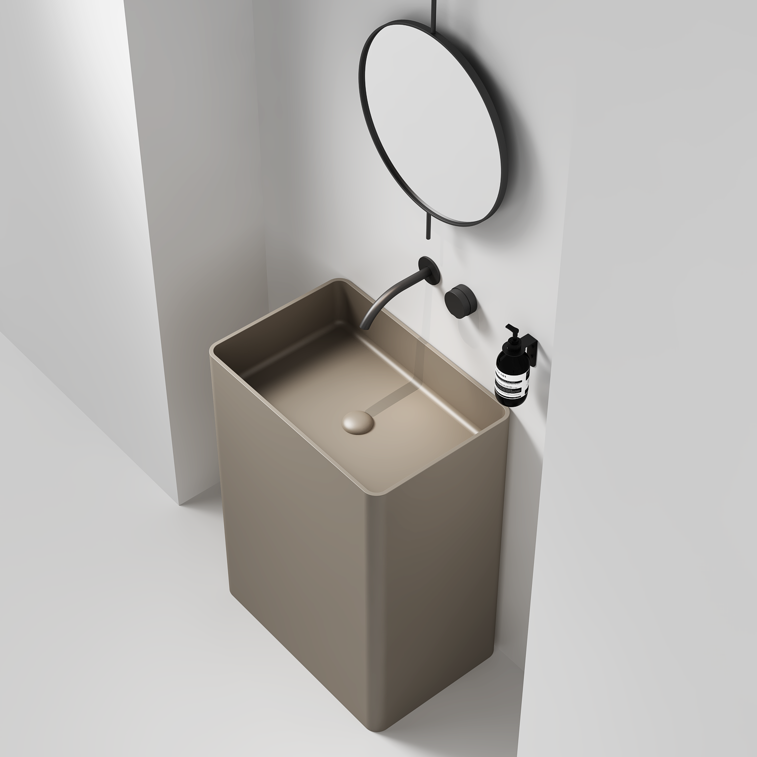 Large Rectangle Pedestal Basin 600mm - CSB94- 600