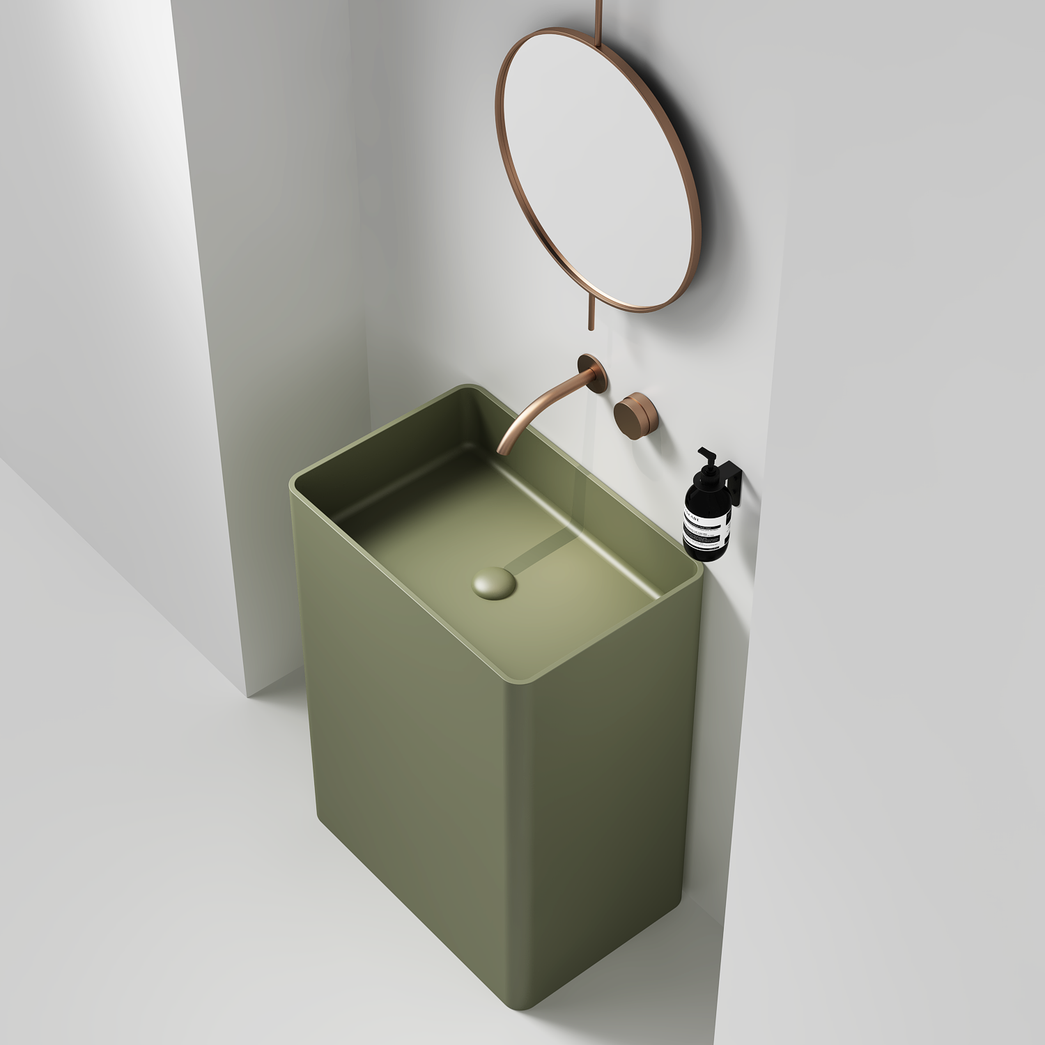 Large Rectangle Pedestal Basin 600mm - CSB94- 600