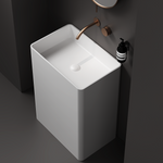 Large Rectangle Pedestal Basin 600mm - CSB94- 600