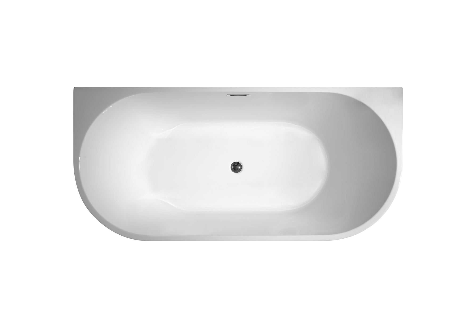 Miami 1800 - Large Acrylic Back-To-Wall Bath