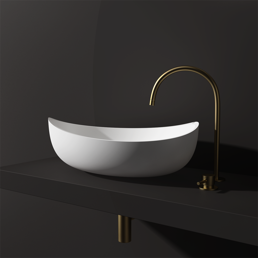Slimline Curved Feature Basin - 600mm - STB85 T - Various Colours