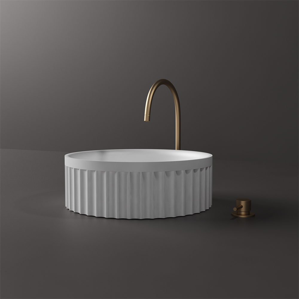 Toka Lite Venus Fluted Round Bowl Basin - Circular - 430mm - STB86-2