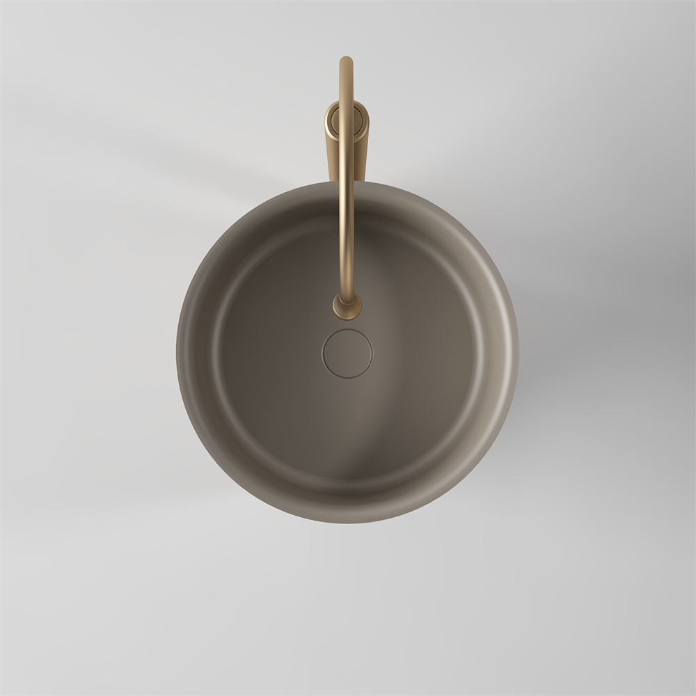 Toka Lite Venus Fluted Freestanding Matt White Stone Basin - 850mm - STP86