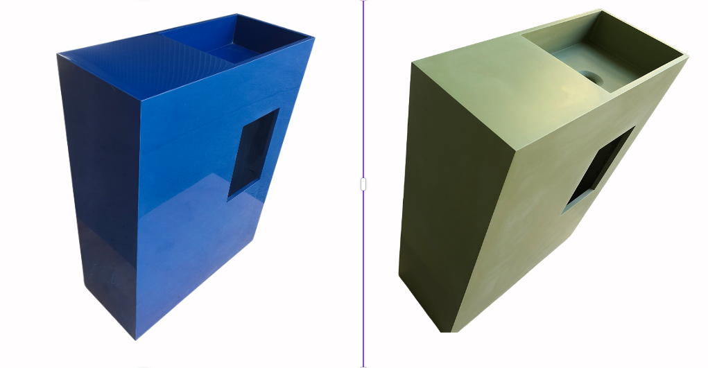 Tahi freestanding pedestal basin- 900mm - Matt Black