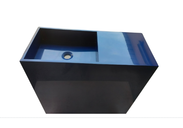 Tahi freestanding pedestal basin- 900mm - Royal Blue Gloss