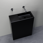 Tahi freestanding pedestal basin- 900mm - Matt Black