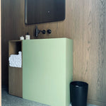 Tahi freestanding pedestal basin- 900mm - Fresh Green Matt
