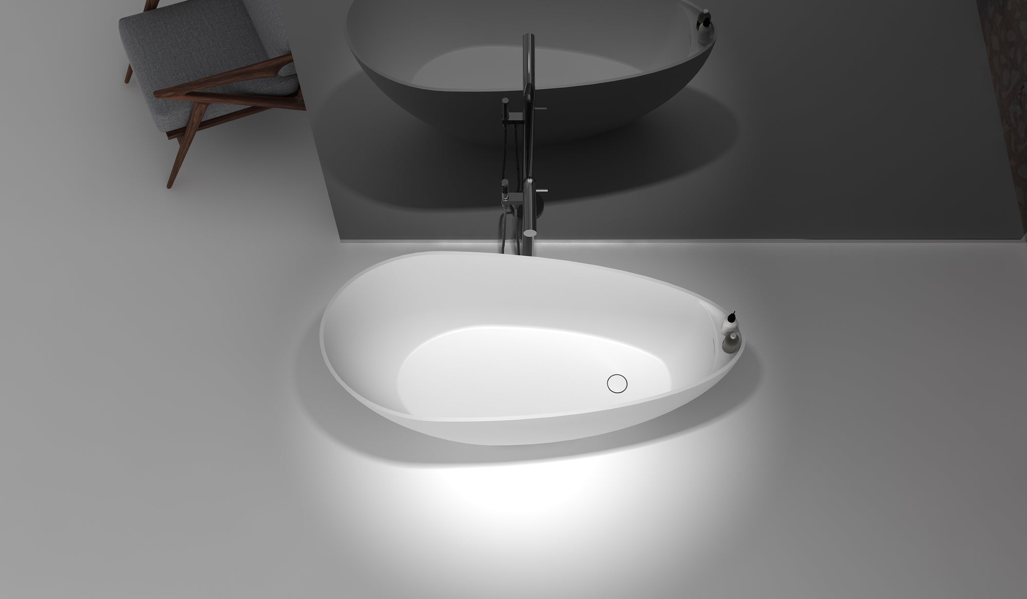 Gia Unique Egg Shaped Bath - 1600mm - G65177