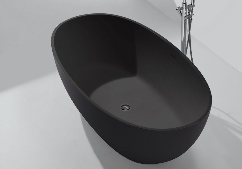 Matte Black Stone Bath Series - 1828mm - B003-A