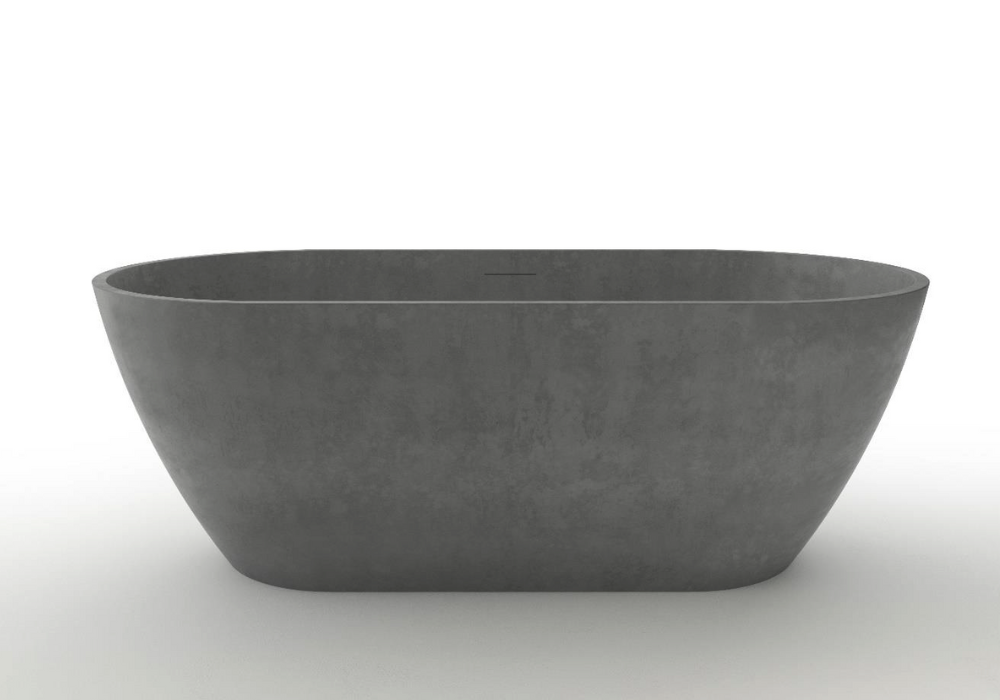 Bayley Concrete Outdoor Bath - 1800mm - Mid Grey