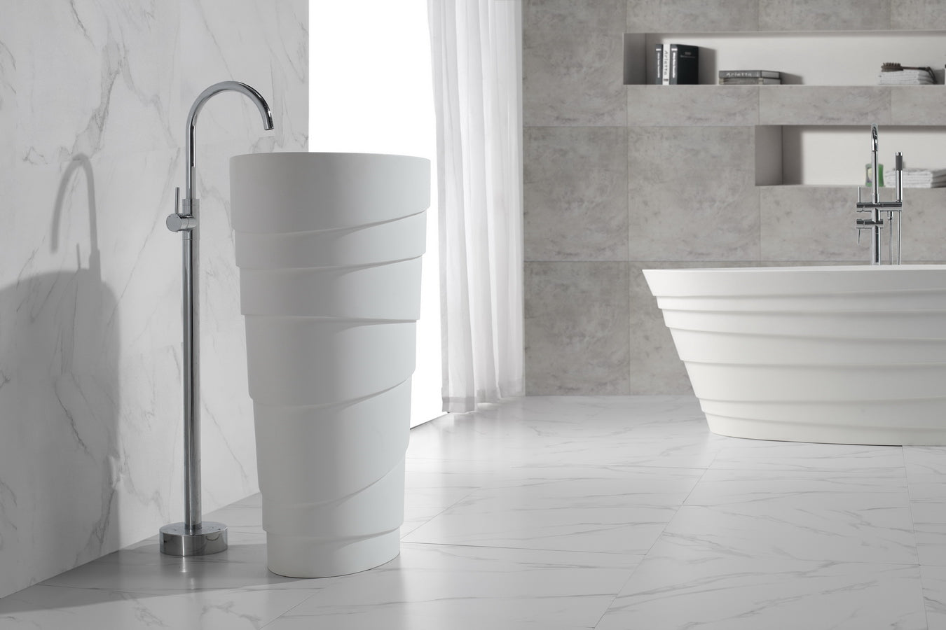 Hugi Feature Basin - Patterned - 890mm - B1398