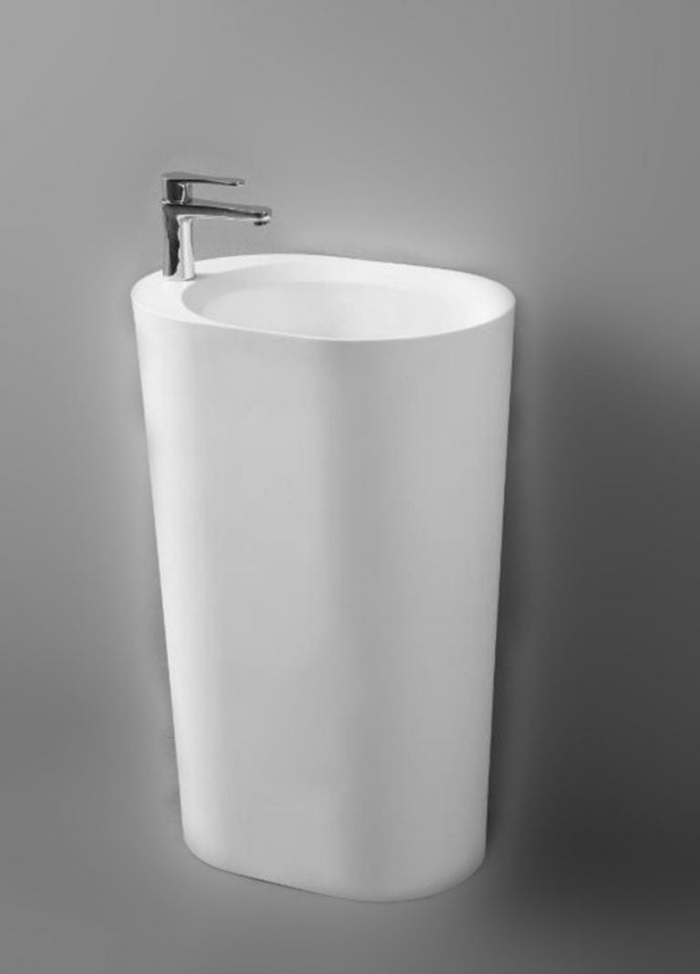 Freestanding Solid Surface Stone Basin