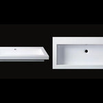 Toka Lite Semi-Recessed Basin - Square Edges - 1000mm - CSB45