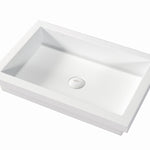 Hugi Semi Built-In Basin - Thick Edges - 600mm - B1115