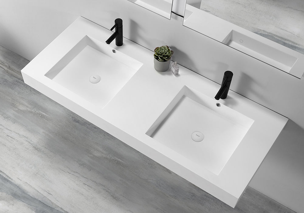 Double Square Bowl Basin - 1500mm - B1122