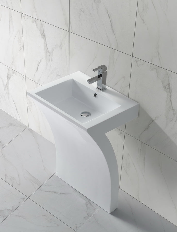 Solid Surface Freestanding Bath Basin