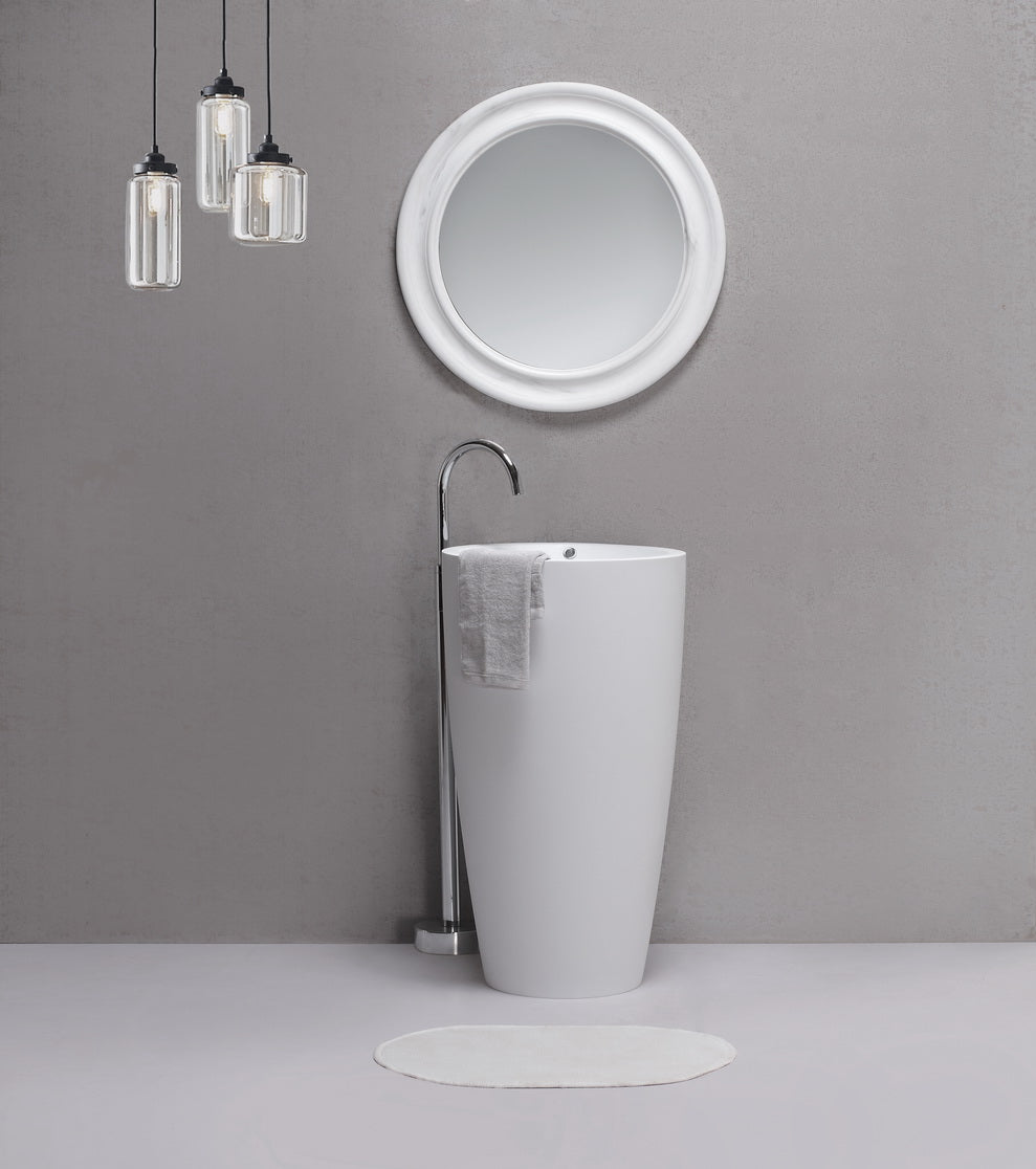 hugi matt white freestanding basin
