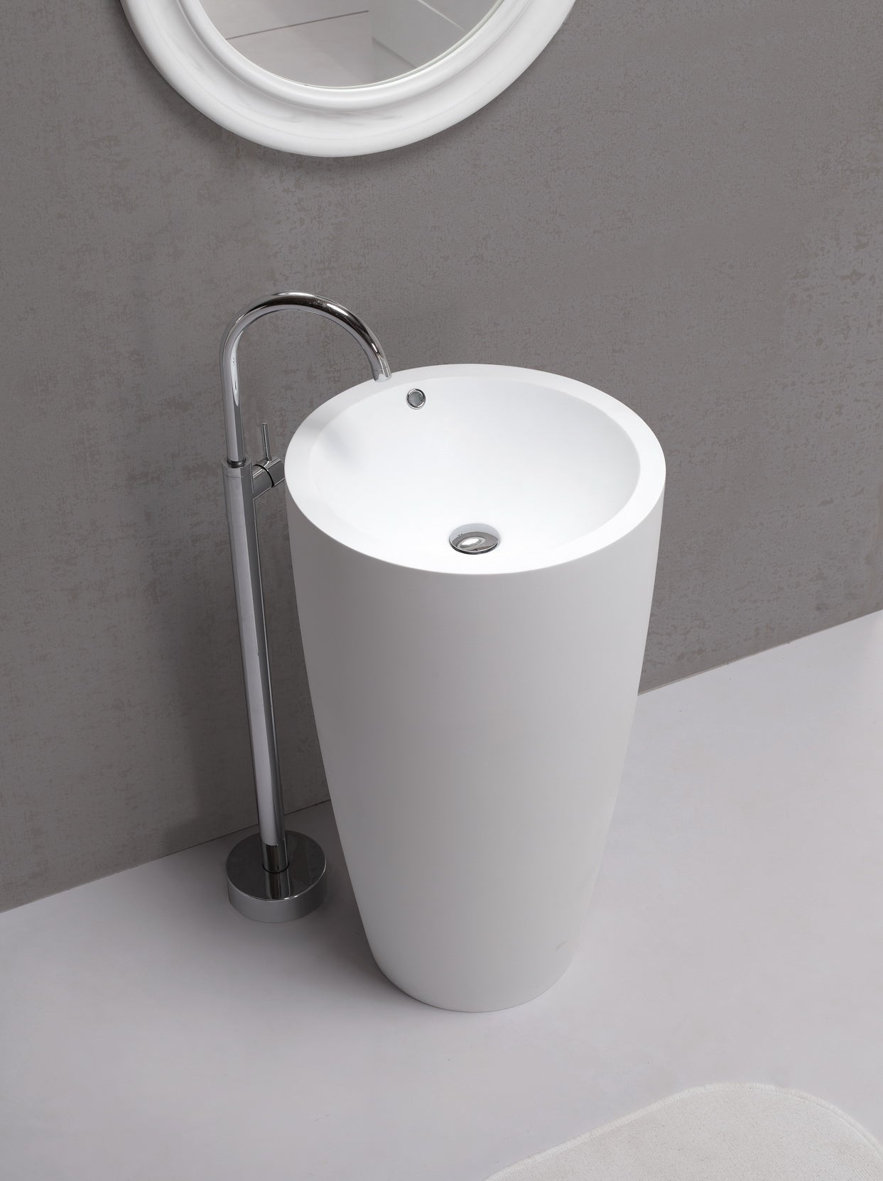 hugi matt white freestanding basin
