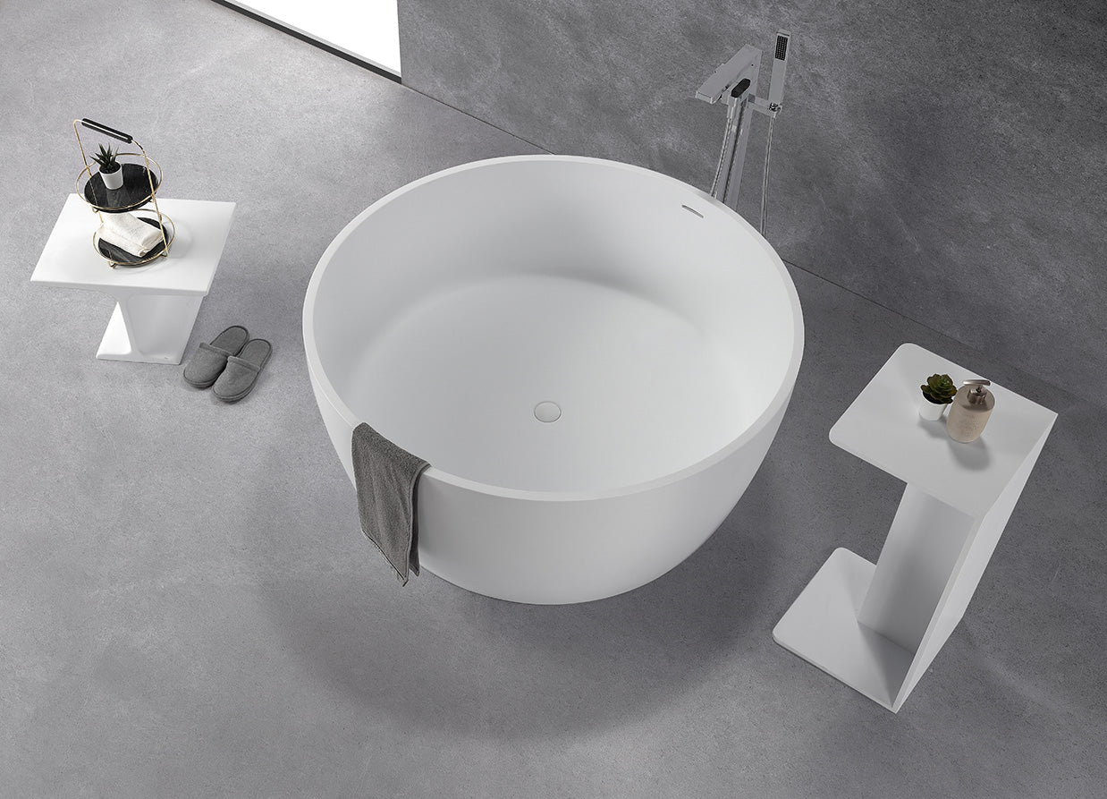 Compact Freestanding Stone Bath - 1200mm - B002-B