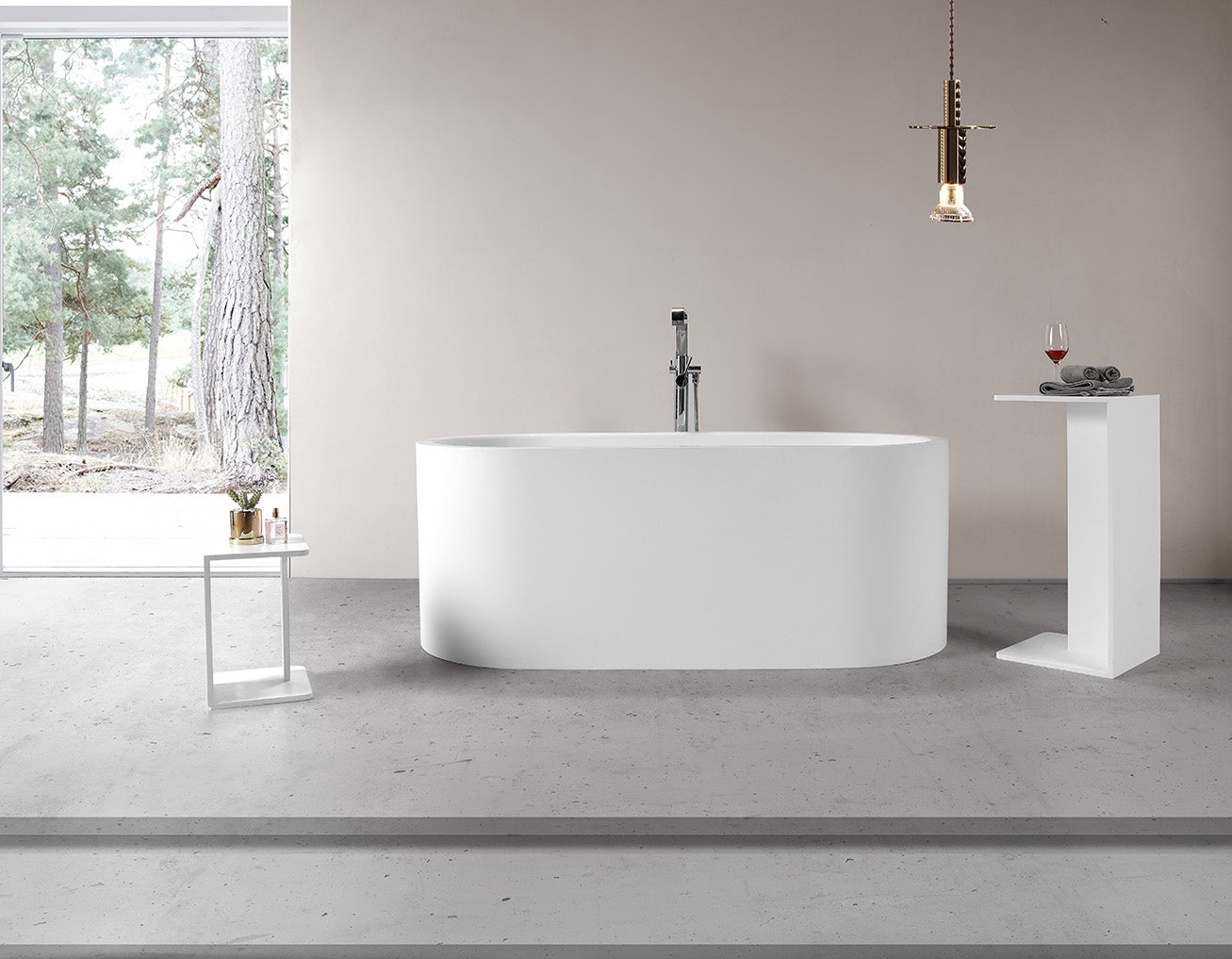 Extra-long Freestanding Stone Bath - 2000mm - B101