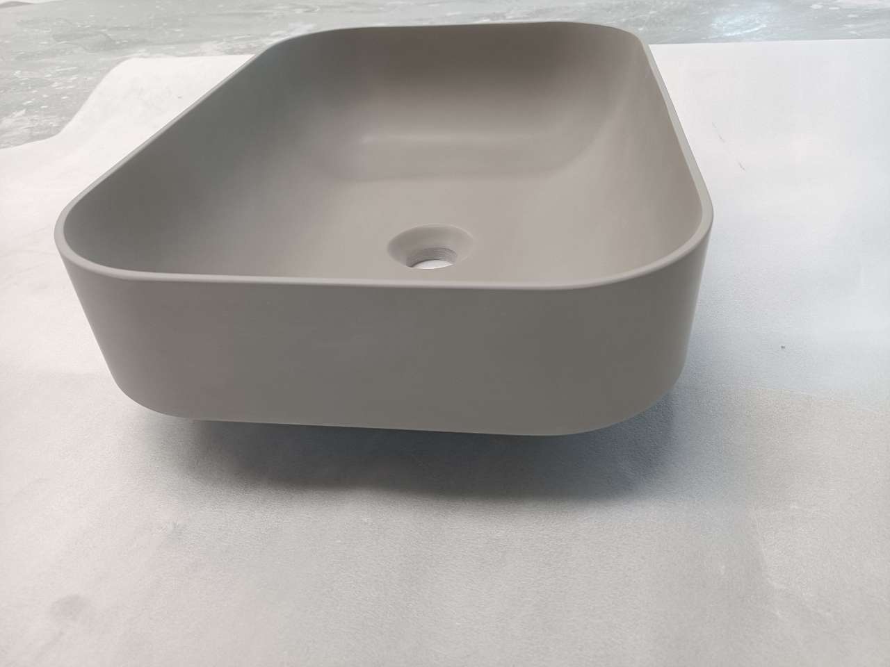 Kea cement grey semi-recessed 500mm basin - Kea