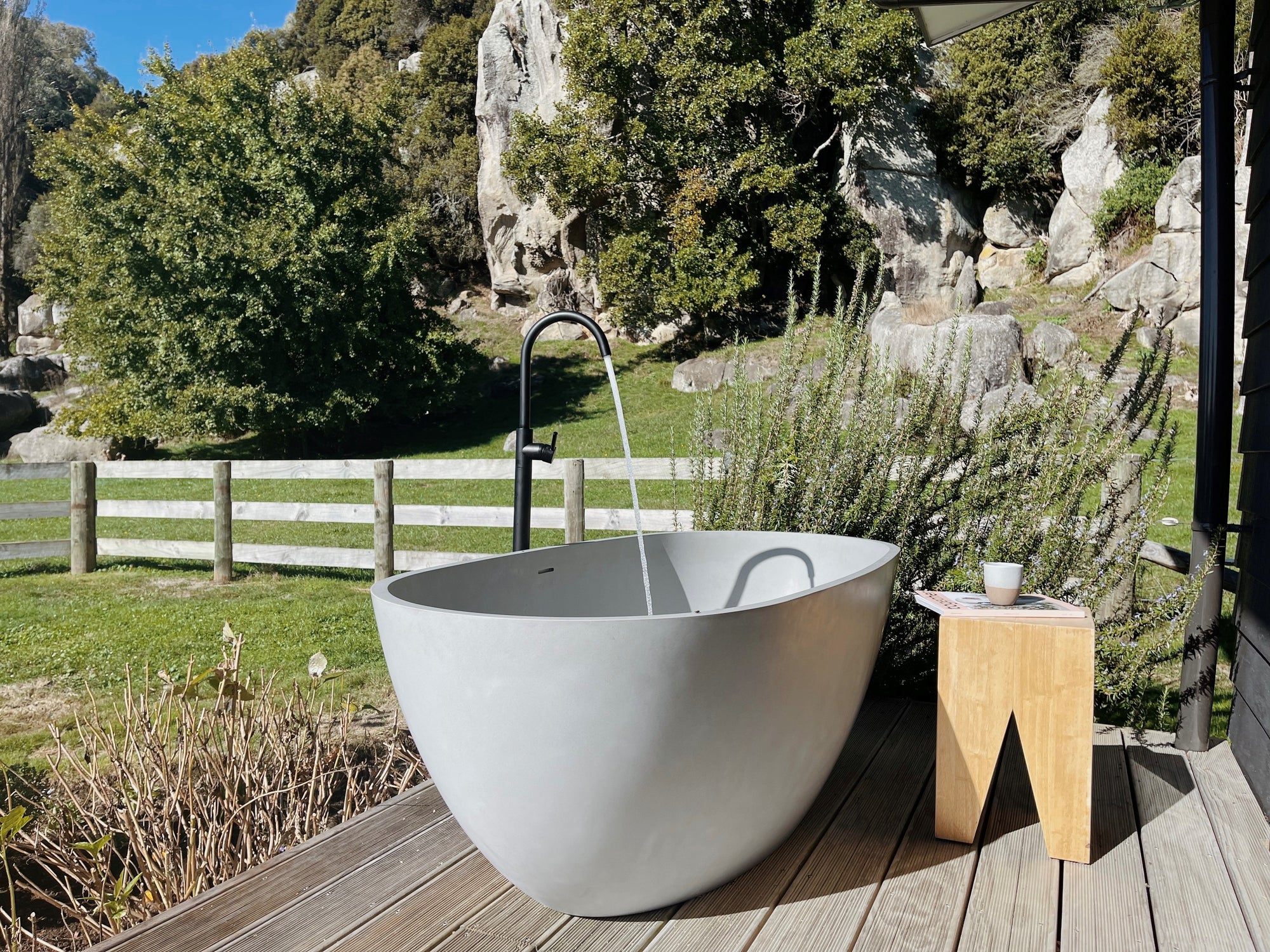 Pure Grey Freestanding Stone Bath - 1700mm - B003-B