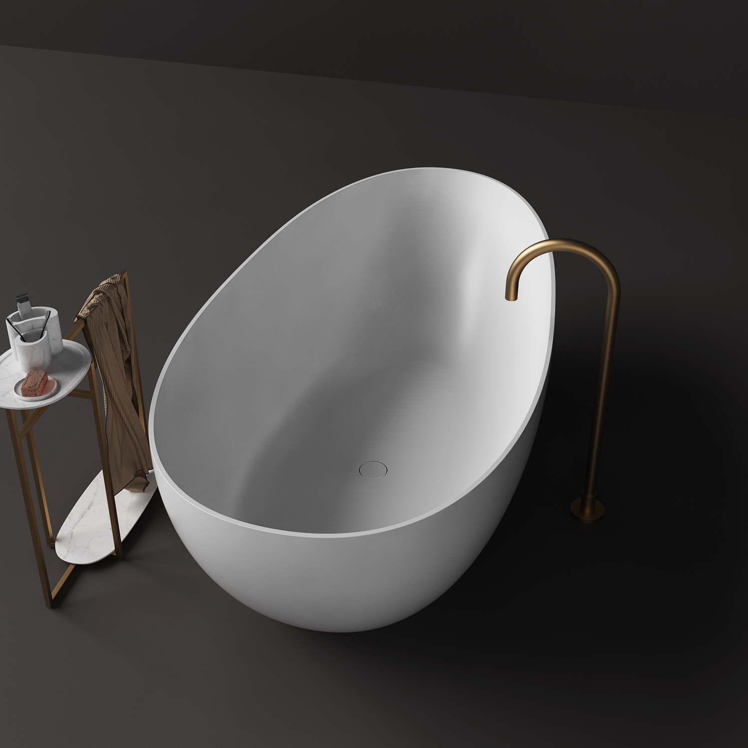 Slimline Jolanda Small Egg Shape Bath - 1500 - ST03 1500 T