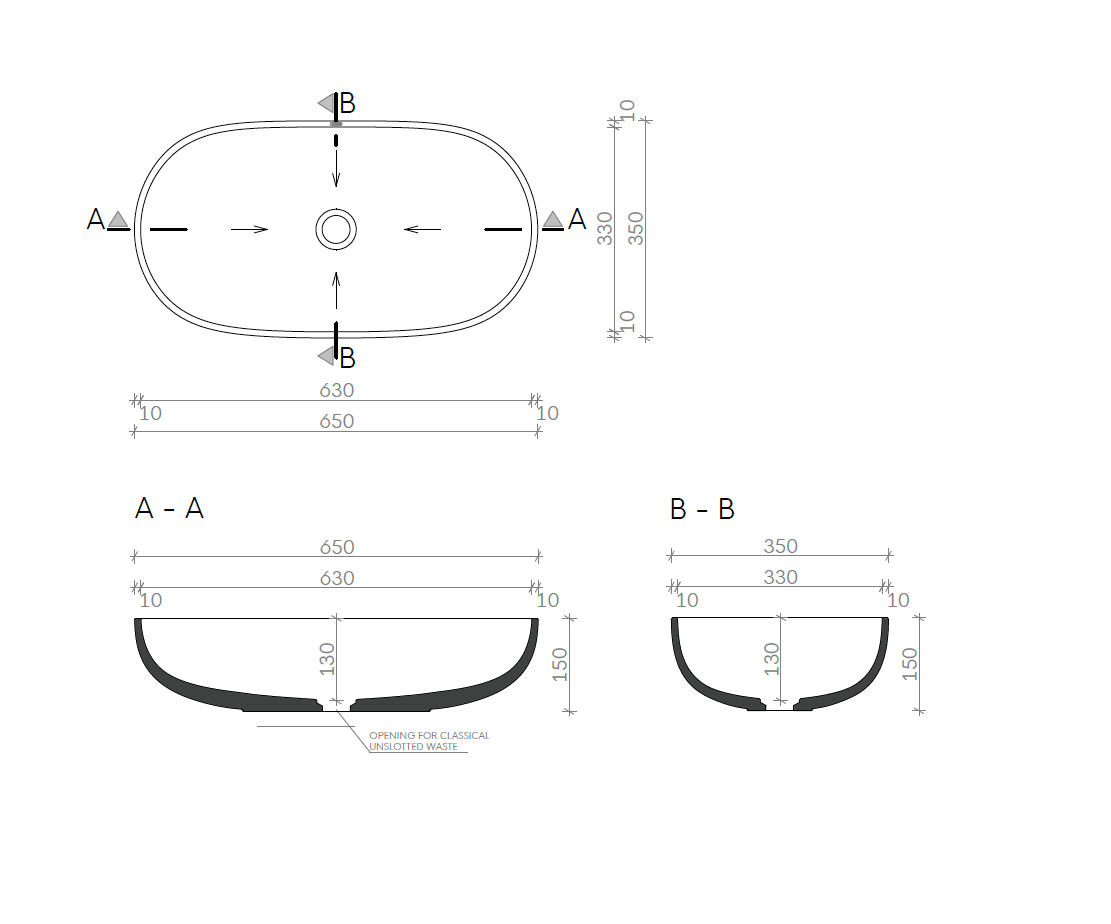 Counter top stone basin