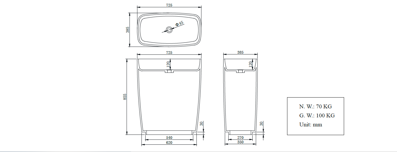architect design stone basin