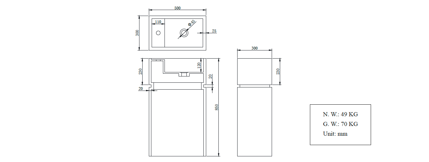 architect design stone basin