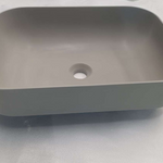 Kea cement grey semi-recessed 500mm basin - Kea