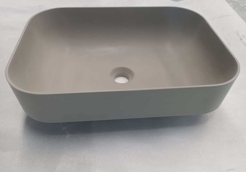Kea cement grey semi-recessed 500mm basin - Kea