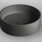 Sol round charcoal concrete basin 390mm TC0015D5