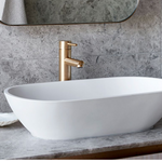 Toka Lite Justina Matte White Stone Basin - 600mm - STB12