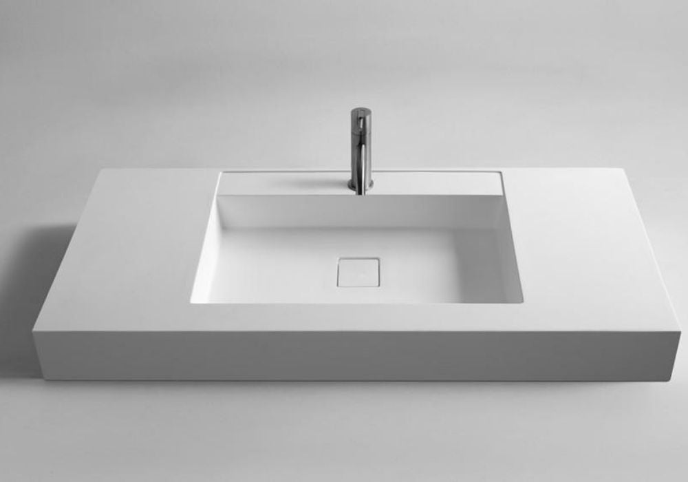 Toka Lite Large Wall Mounted Basin Extra Bench Space 1200MM WM01 Stonebaths