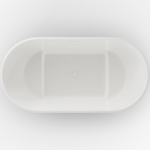 Barcelona Two Seater Deep Soak Bath - 1400mm - Matt White