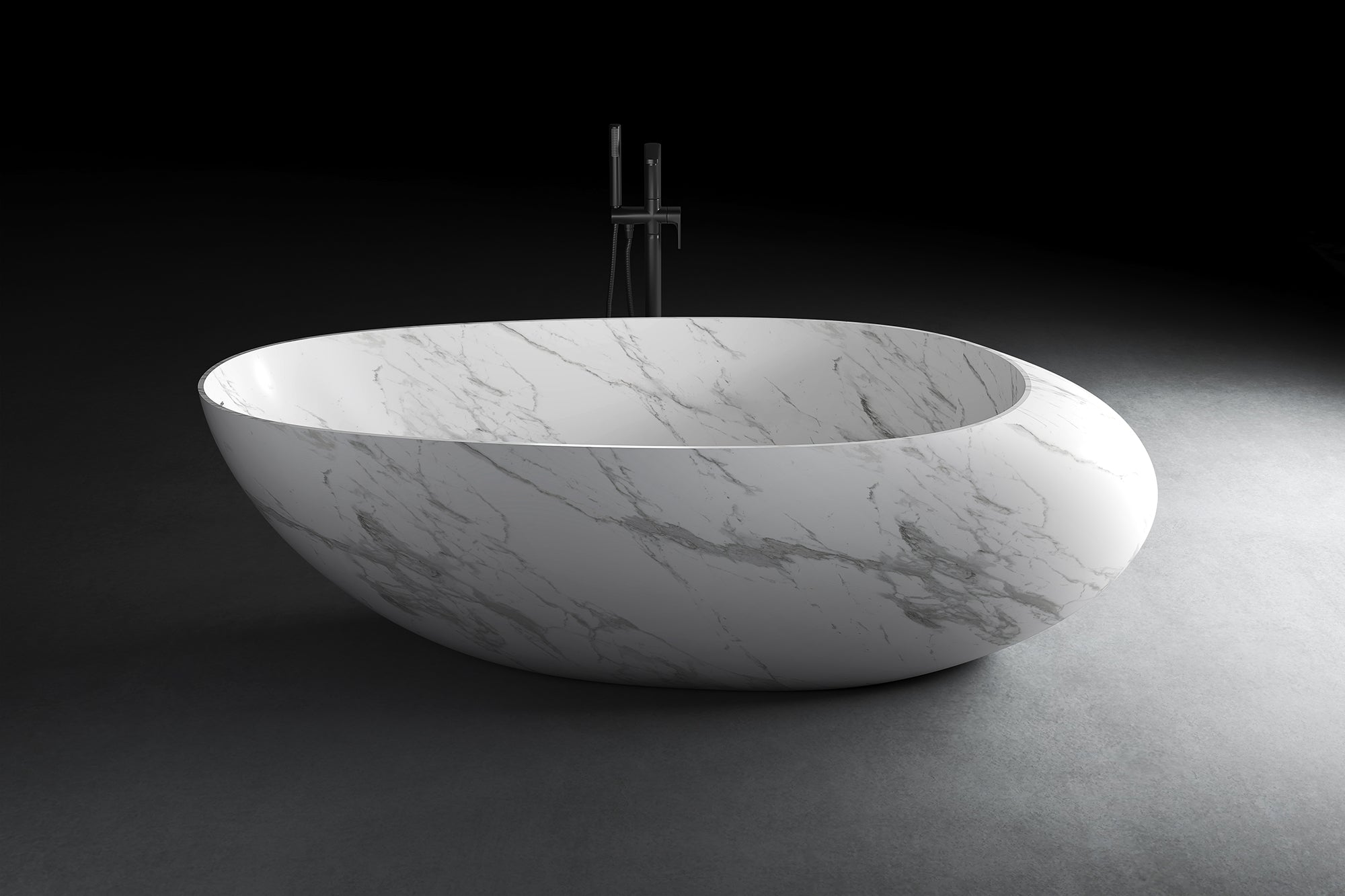 Moa 1800mm Designer Curved Bath - WGB01