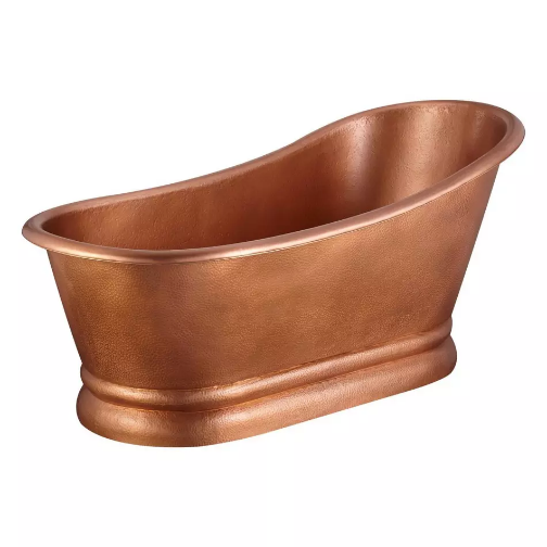The Copper Bath Tub - Old Hammered Copper, Slipper Smooth 1500mm MH1-D67