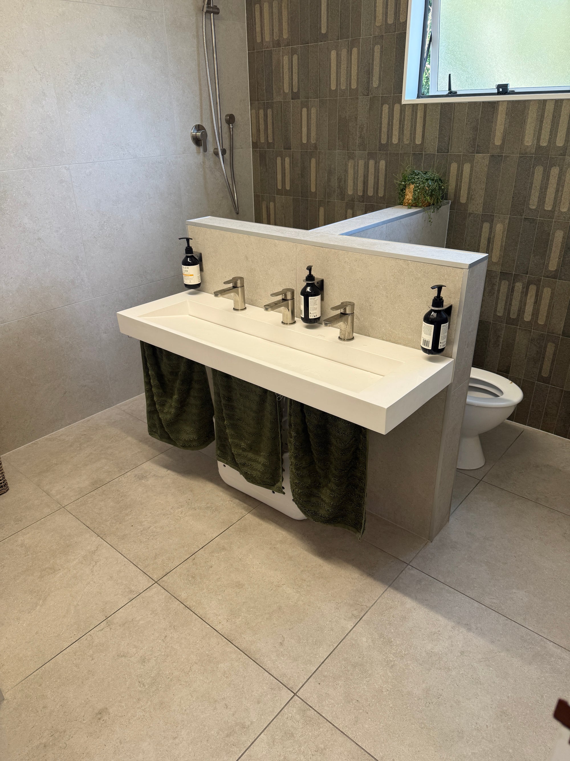 The Ramp Junior 100 Basin 1200mm Wall Hung Stone Basin