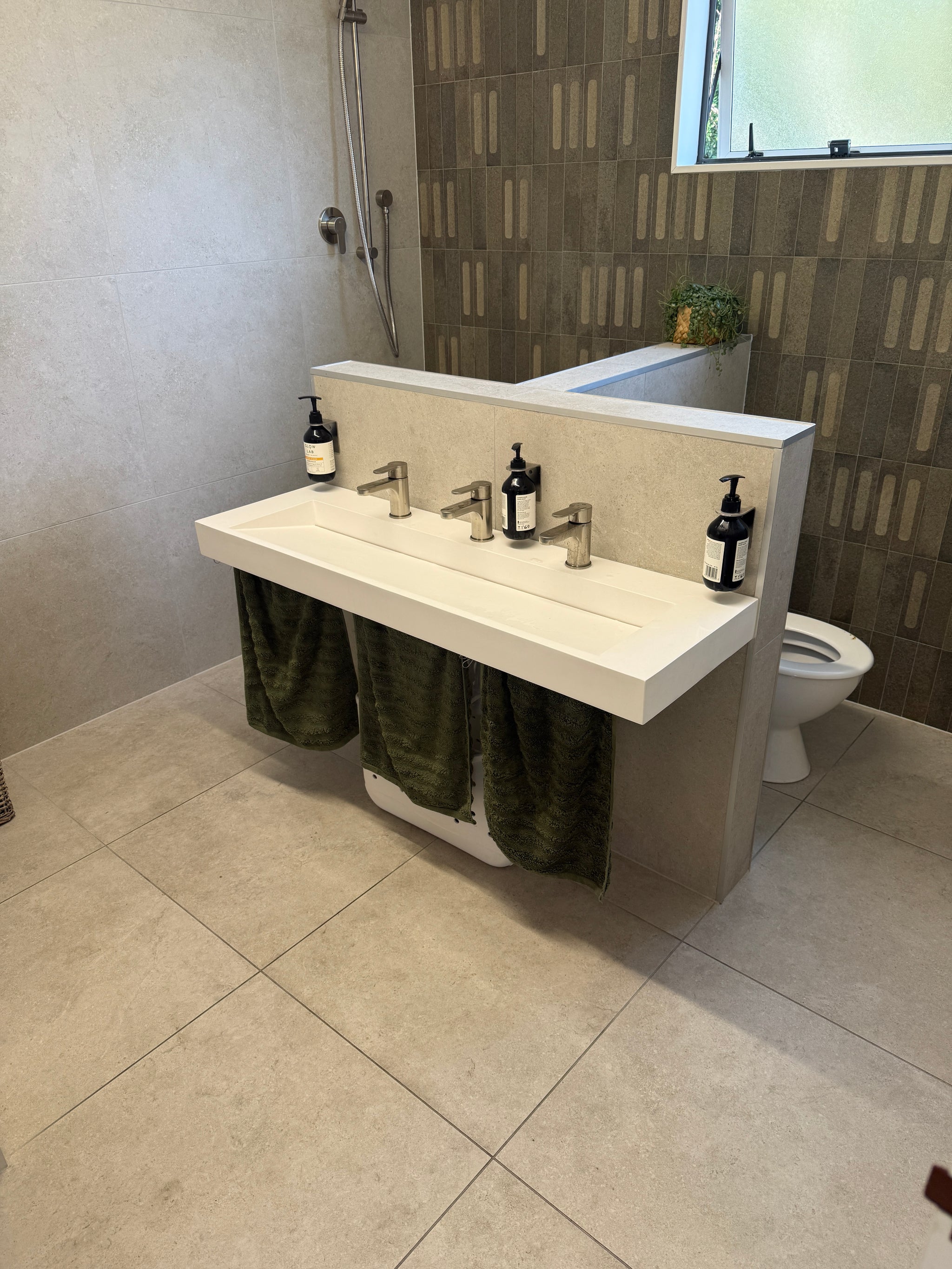 The Ramp Junior 100 Basin 1200mm Wall Hung Stone Basin