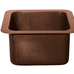 Hammered Square Copper Basin 381mm - 381381