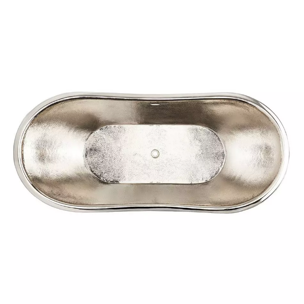 The Copper Bath Tub - Copper, White and Silver  Double Slipper Smooth 1700mm - MH2-D67