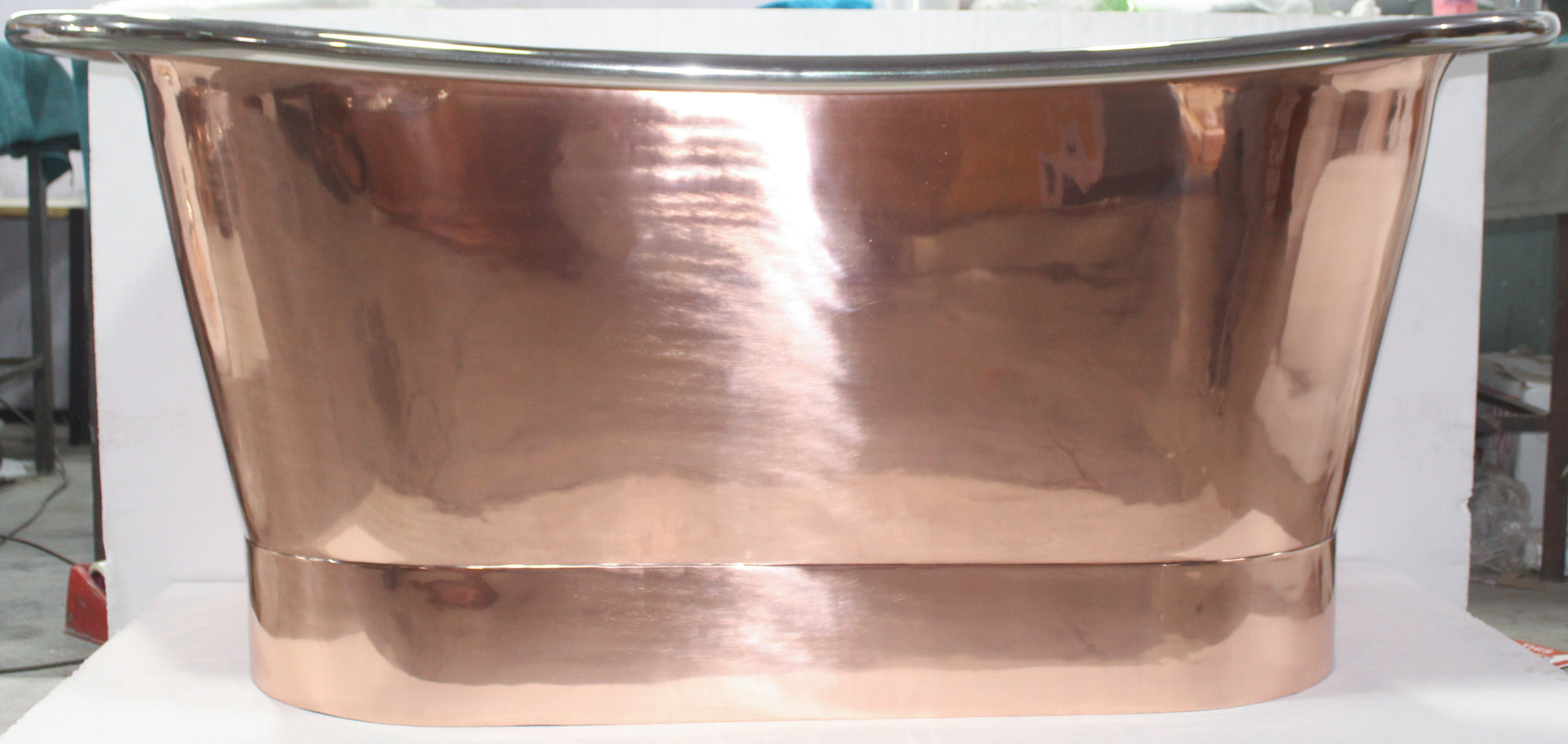 The Copper Bath Tub -Two Tone Copper, Double Hammered Slipper  1700mm - 5006-D67